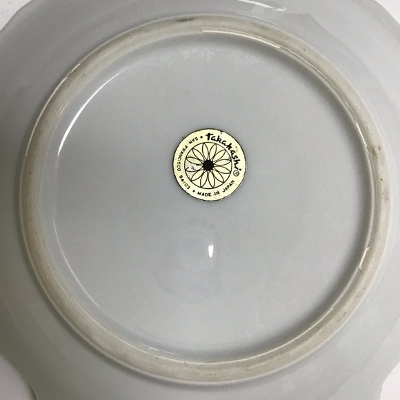 Vintage Takahashi Blue Floral Shell Shape Soap Dish Vanity Trinket Sea Japan - Picture 6 of 9